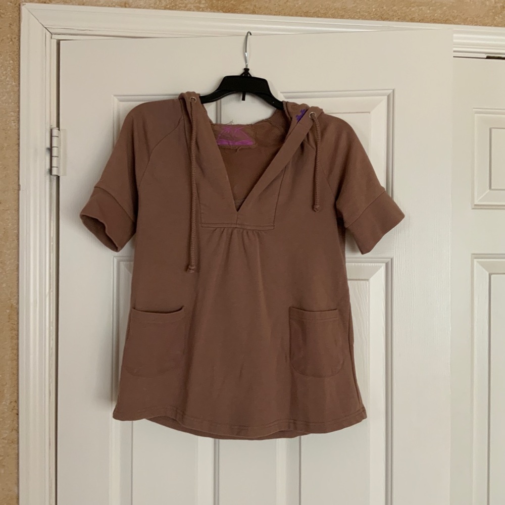 Free people short sleeve hoodie